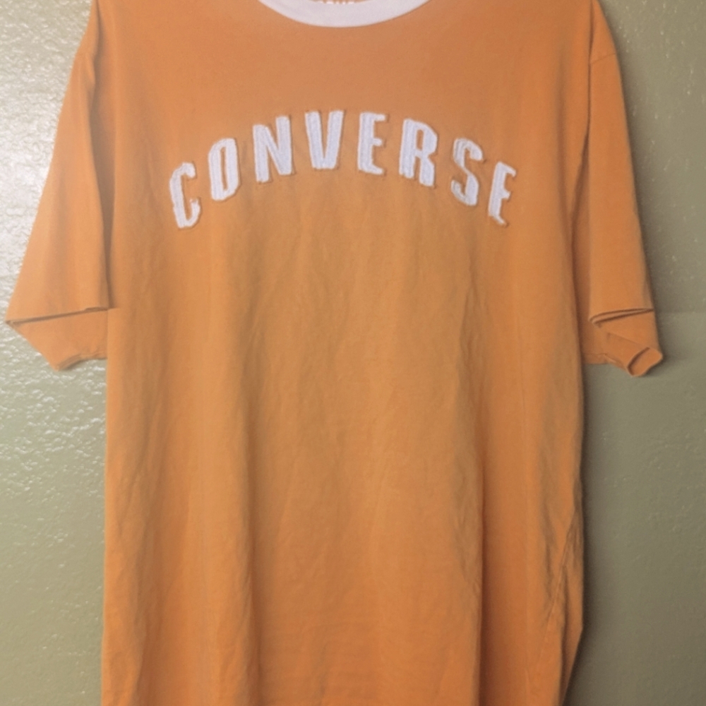 Converse Orange T-Shirt Vintage Single Stitch - Size Large